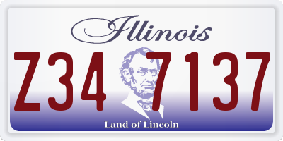 IL license plate Z347137