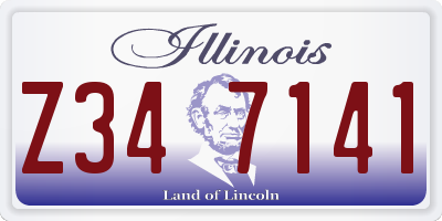 IL license plate Z347141