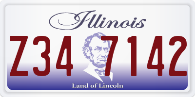 IL license plate Z347142