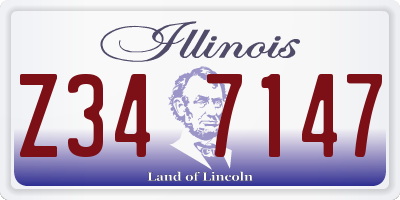 IL license plate Z347147