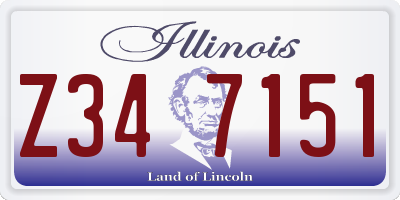 IL license plate Z347151