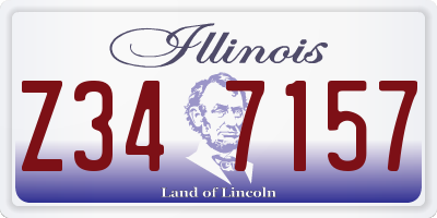IL license plate Z347157