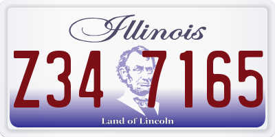 IL license plate Z347165