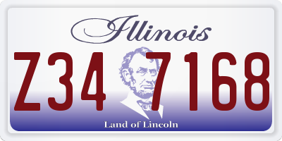 IL license plate Z347168