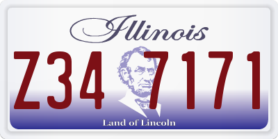 IL license plate Z347171