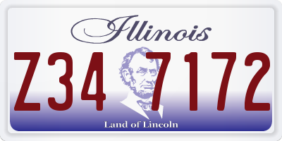 IL license plate Z347172