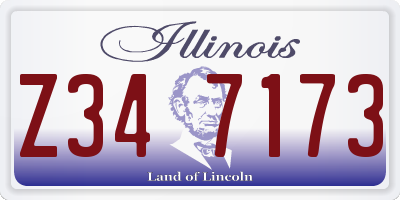 IL license plate Z347173
