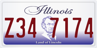 IL license plate Z347174