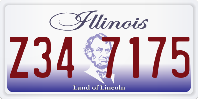 IL license plate Z347175