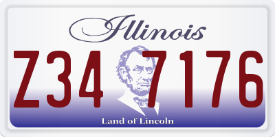 IL license plate Z347176