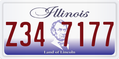 IL license plate Z347177