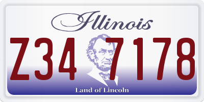 IL license plate Z347178