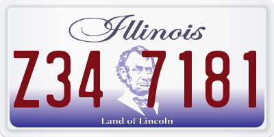 IL license plate Z347181