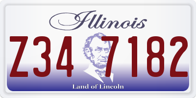 IL license plate Z347182