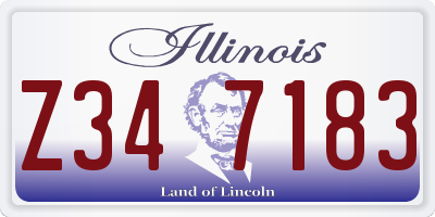 IL license plate Z347183