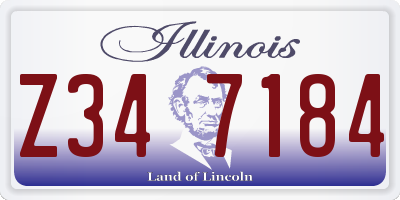 IL license plate Z347184