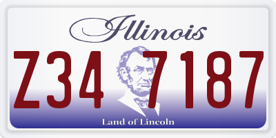 IL license plate Z347187