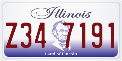 IL license plate Z347191