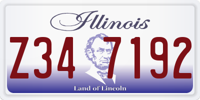 IL license plate Z347192