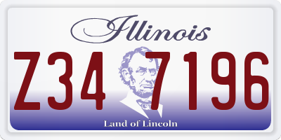 IL license plate Z347196