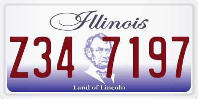 IL license plate Z347197