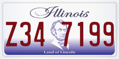 IL license plate Z347199
