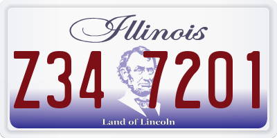 IL license plate Z347201
