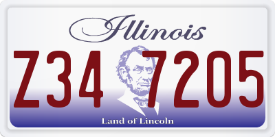 IL license plate Z347205