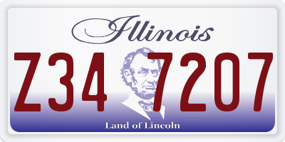 IL license plate Z347207