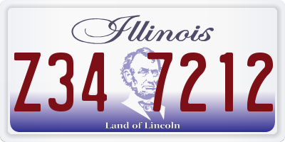 IL license plate Z347212