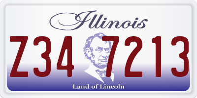 IL license plate Z347213