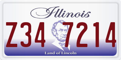 IL license plate Z347214