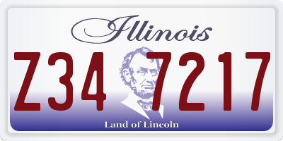 IL license plate Z347217