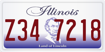 IL license plate Z347218