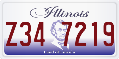 IL license plate Z347219
