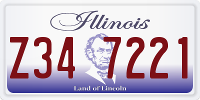 IL license plate Z347221