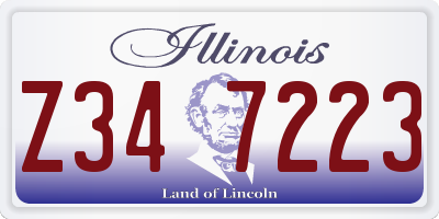 IL license plate Z347223