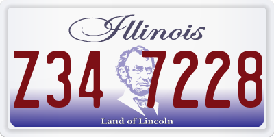 IL license plate Z347228
