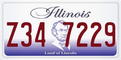 IL license plate Z347229