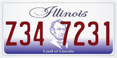 IL license plate Z347231