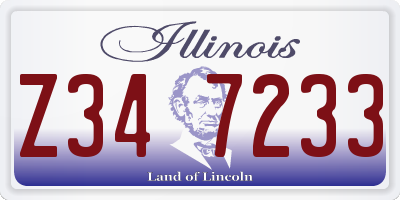 IL license plate Z347233