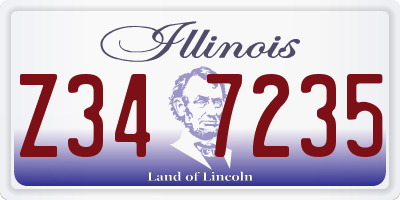 IL license plate Z347235