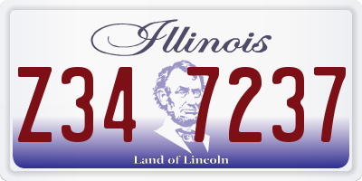 IL license plate Z347237