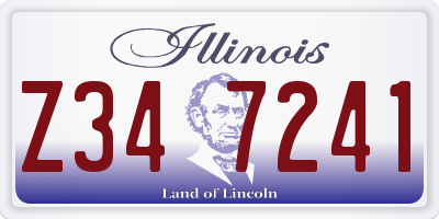 IL license plate Z347241