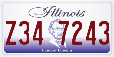 IL license plate Z347243