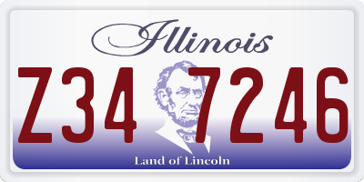 IL license plate Z347246