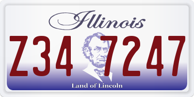 IL license plate Z347247