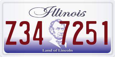 IL license plate Z347251