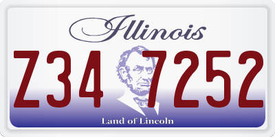 IL license plate Z347252