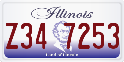 IL license plate Z347253